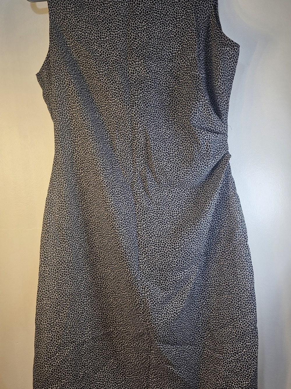 Vintage 90s David Warren Sleeveless Black and White Midi Dress